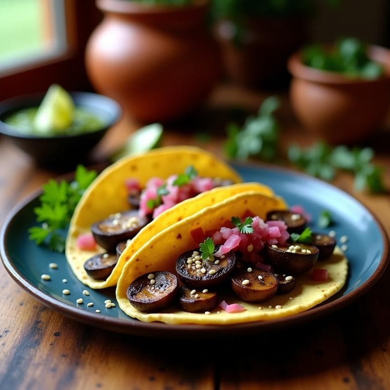 Tacos Lacandones de Hongos Ahumados: Receta Tradicional en 25 Minutos con Sabores de Chiapas