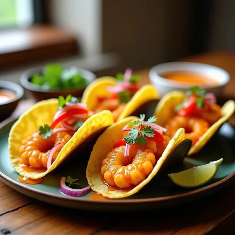 Tacos de Langosta al Miso y Maracuyá: Receta Peruano-Japonesa Gourmet en Airfryer