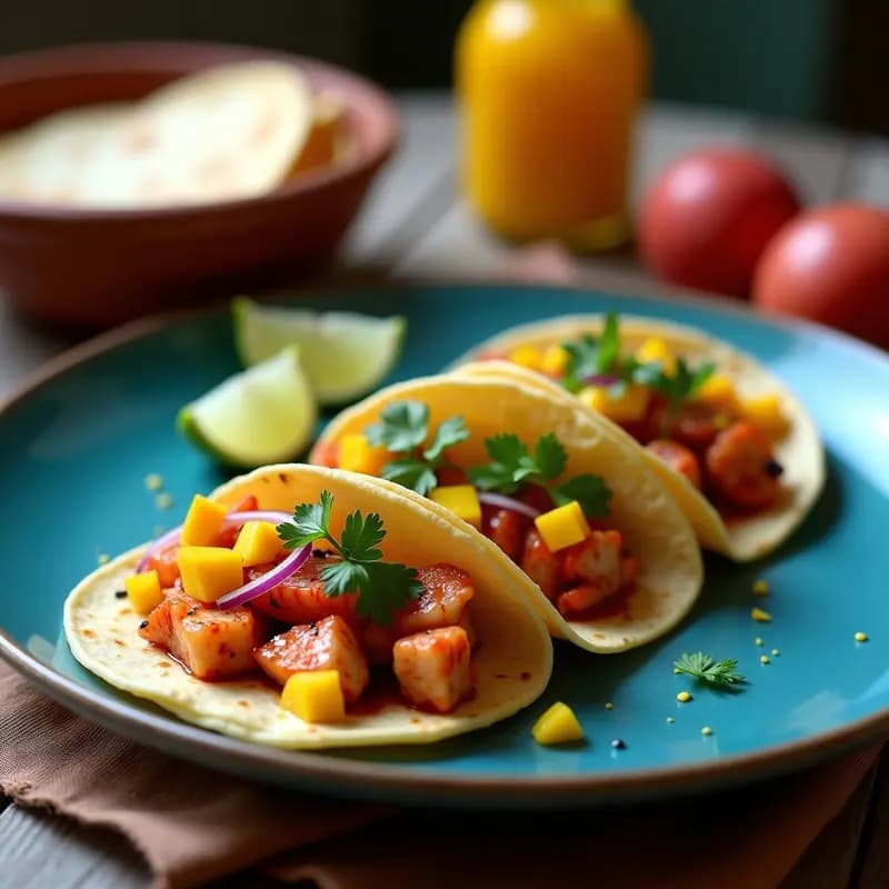 Tacos de Langosta a la Talla con Mango y Habanero: Receta Mexicana de Autor en Sartén