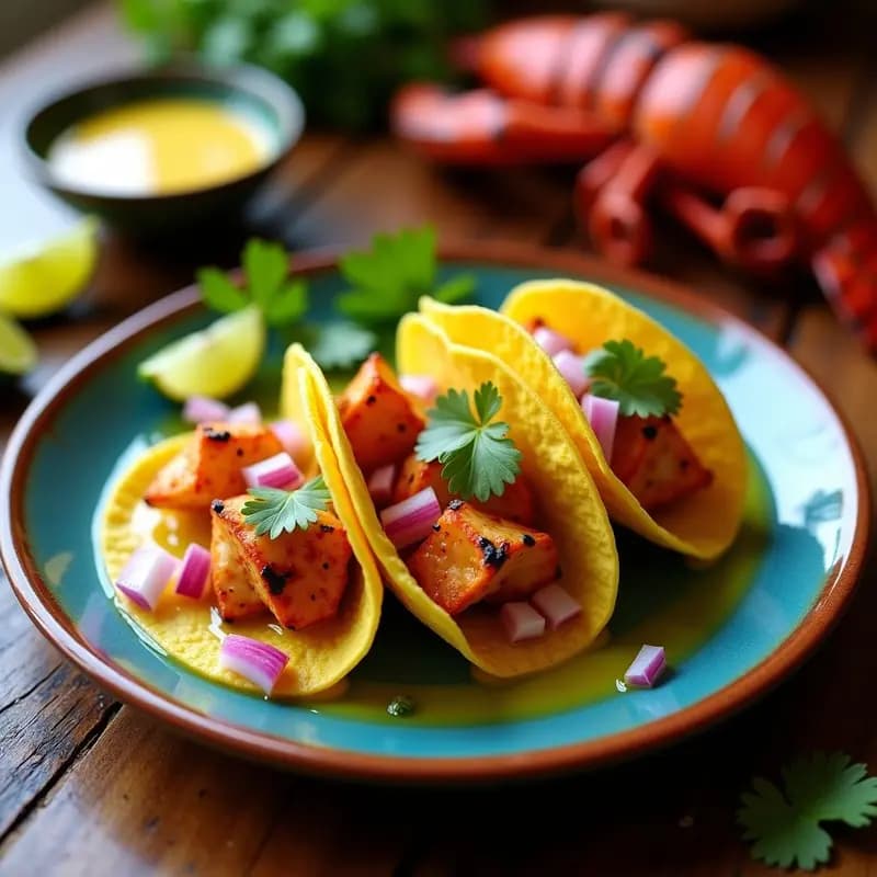 Tacos de Langosta a la Talla: Receta Mexicana con Mantequilla de Chile y Limón