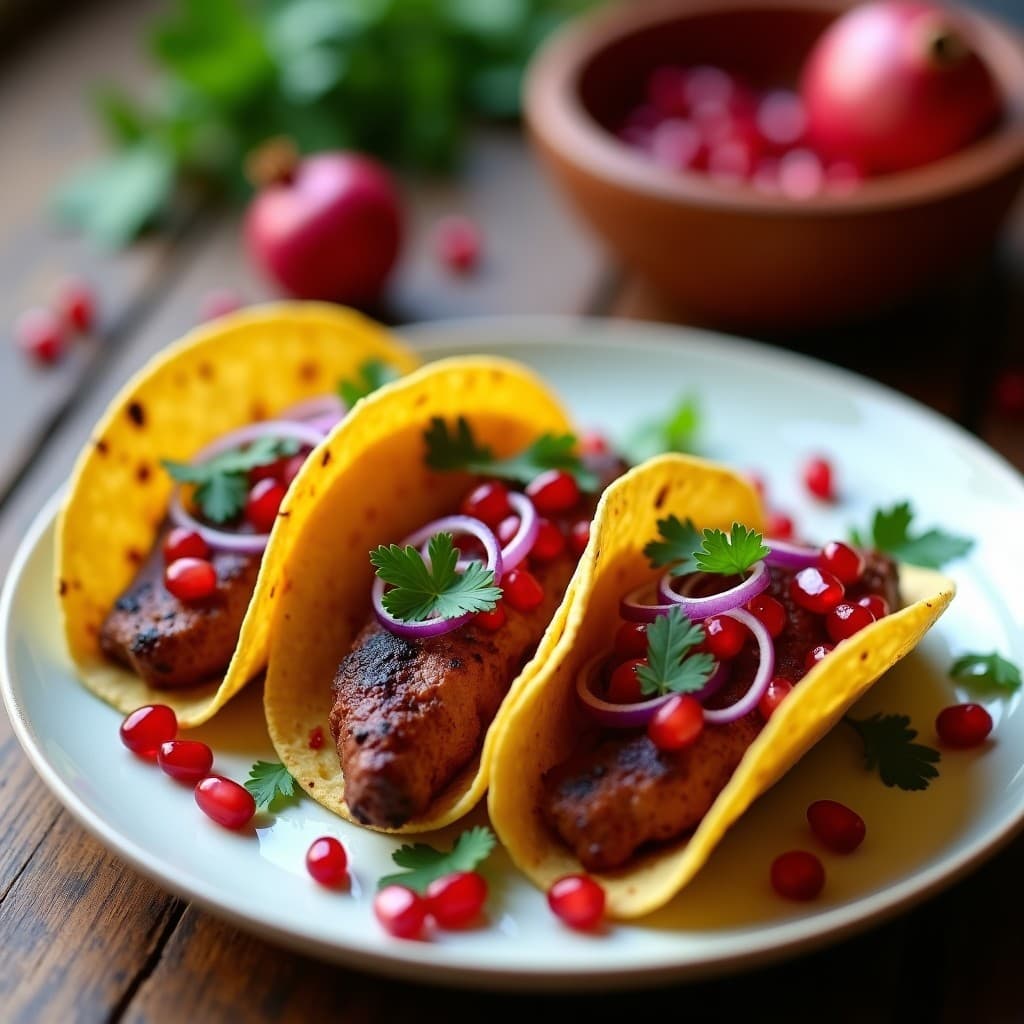 Tacos de Lehrer con Salsa de Tamarindo y Granada: Receta Judía Sefardí en Airfryer