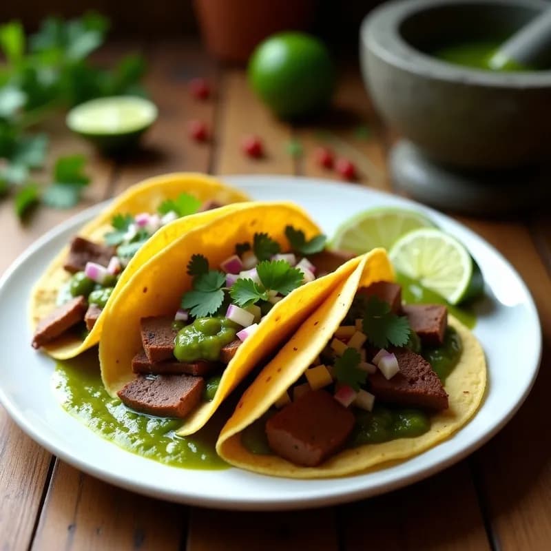 Tacos de Lengua Estofada en Salsa Verde: Receta Mexicana Tradicional y Jugosa