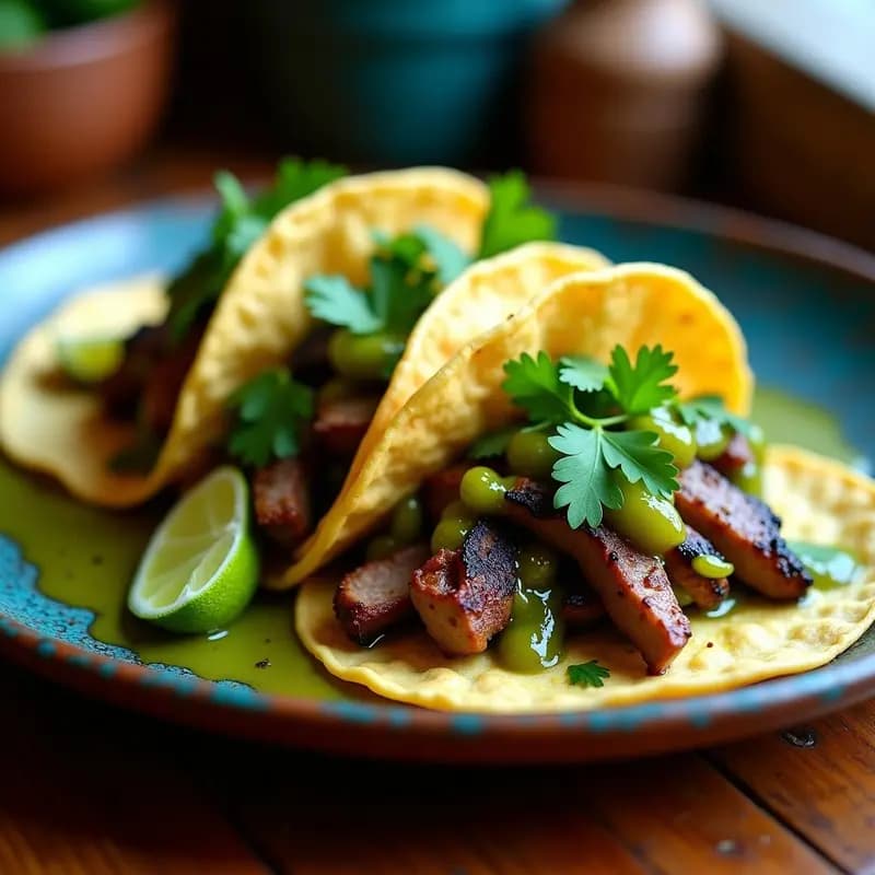 Tacos de Tongue de Res en Salsa Verde: Receta Mexicana Auténtica y Sabrosa