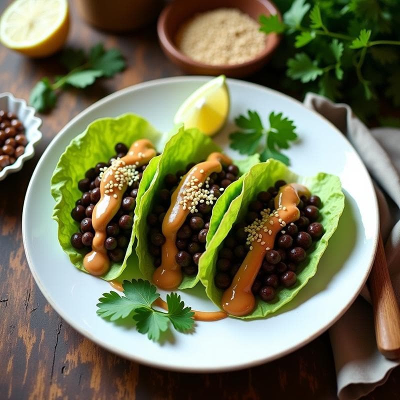 Tacos de Lentejas Beluga con Salsa de Chirivía: Receta Keto Sin Gluten en 25 Minutos