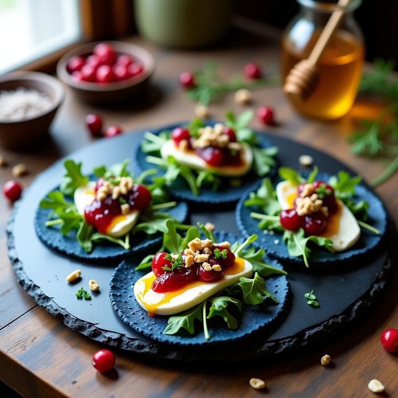 Tacos de Lingonberry y Queso de Cabra con Vinagreta de Miel: Receta Escandinava Dulce-Salada