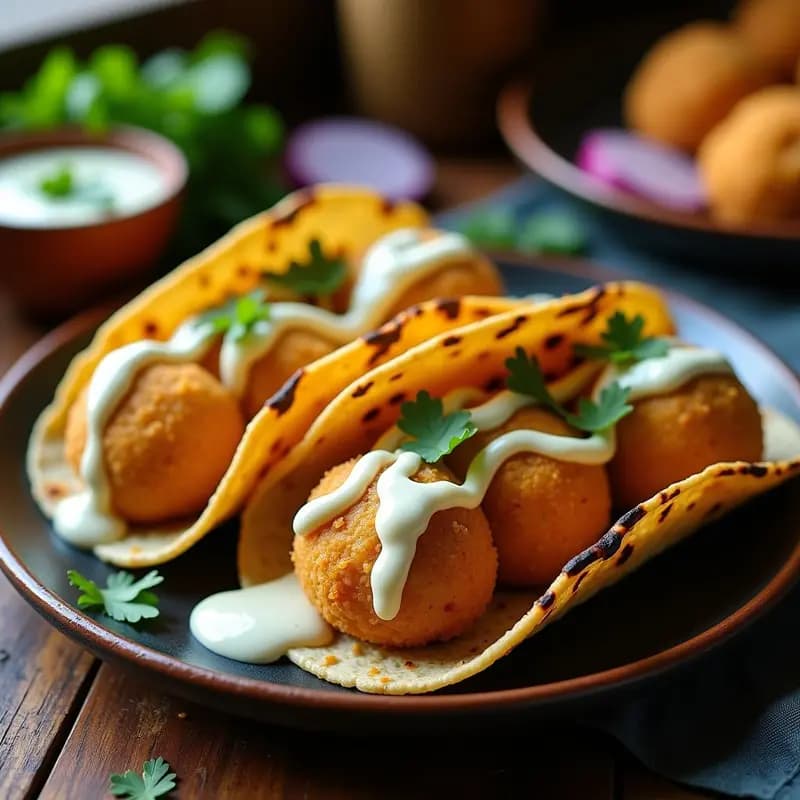 Tacos de Mac and Cheese Empanizados con Salsa de Queso Azul: Comida Reconfortante al Máximo