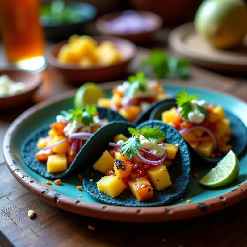 Tacos de Piña Ahumada con Mezcal: Receta Mexicana con Toque Gourmet en 20 Minutos