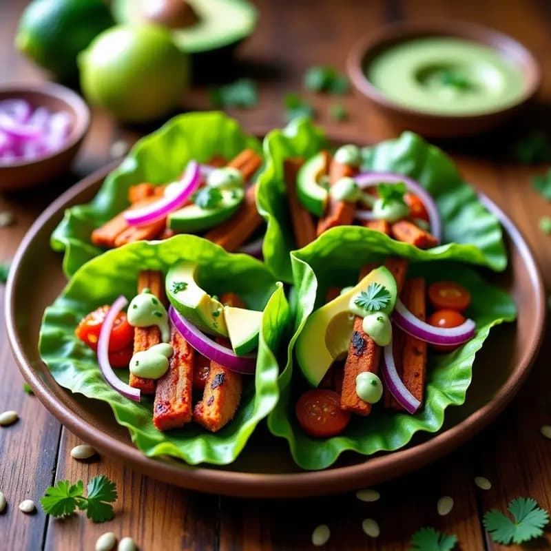Tacos de Nopal Asado con Aderezo de Semillas de Calabaza: Receta Mexicana Keto
