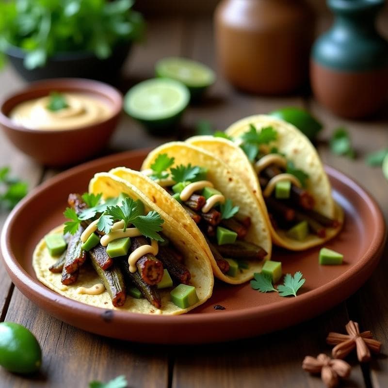 Tacos de Nopal Asado con Chipotle y Crema de Anacardo: Receta Vegana al Estilo Oaxaqueño