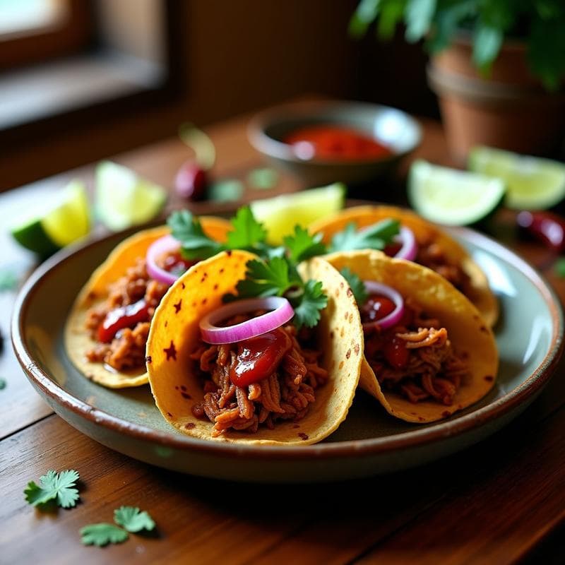 Tacos de Nopal Asado y Jackfruit con Salsa de Chile de Árbol: Receta Vegana en Airfryer