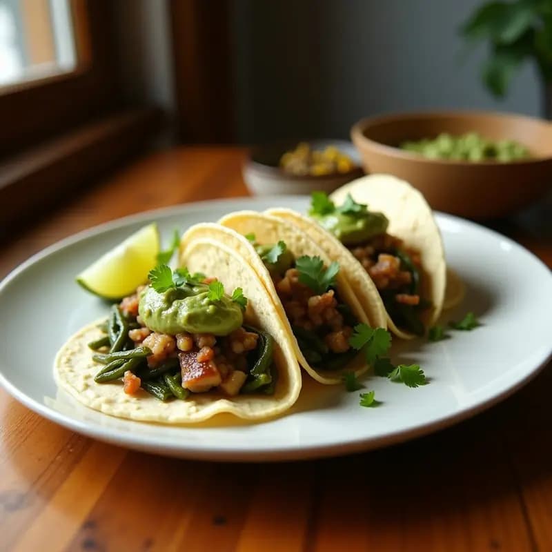 Tacos de Nopales Asados con Guacamole de Aguacate Hass y Chipotle: Receta Mexicana Sin Gluten