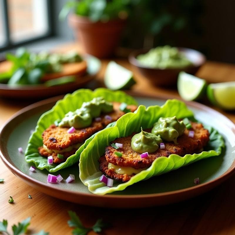Tacos de Nopales Asados con Salsa Verde de Aguacate: Receta Vegana y Keto en Airfryer
