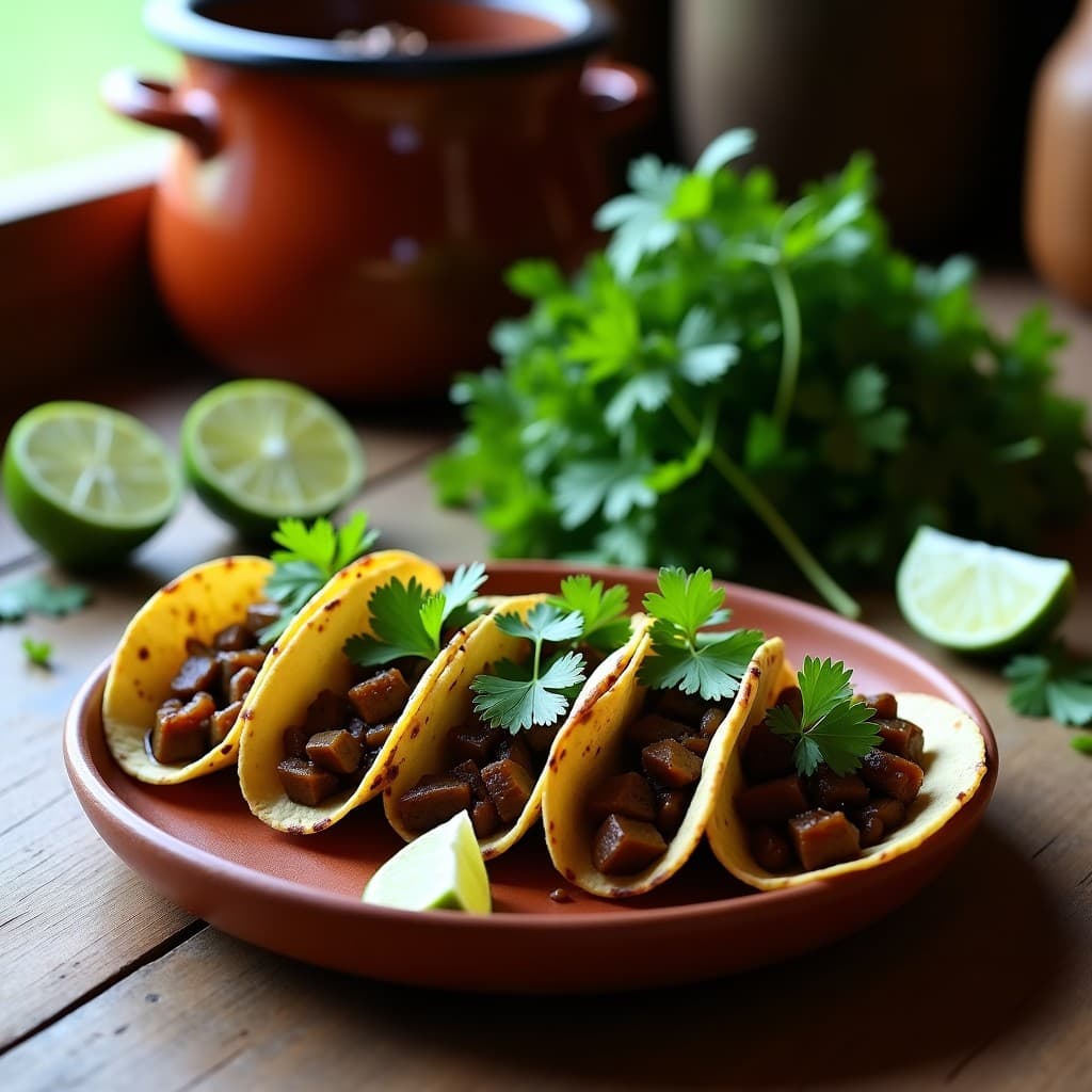 Tacos de Nopales y Chorizo Vegano de Berenjena: Receta Mexicana en Olla Lenta