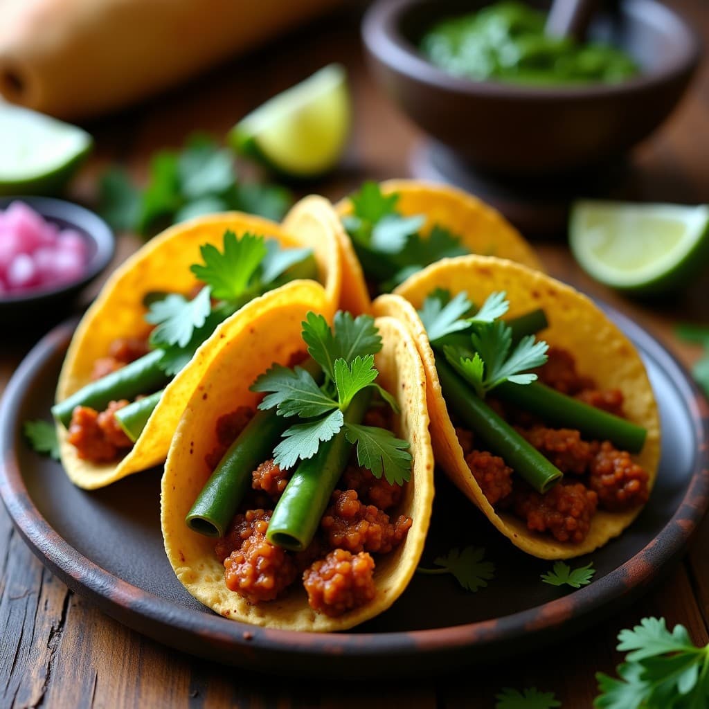 Tacos de Nopales y Chorizo Vegano: Receta Mexicana en Sartén con Toque Ahumado
