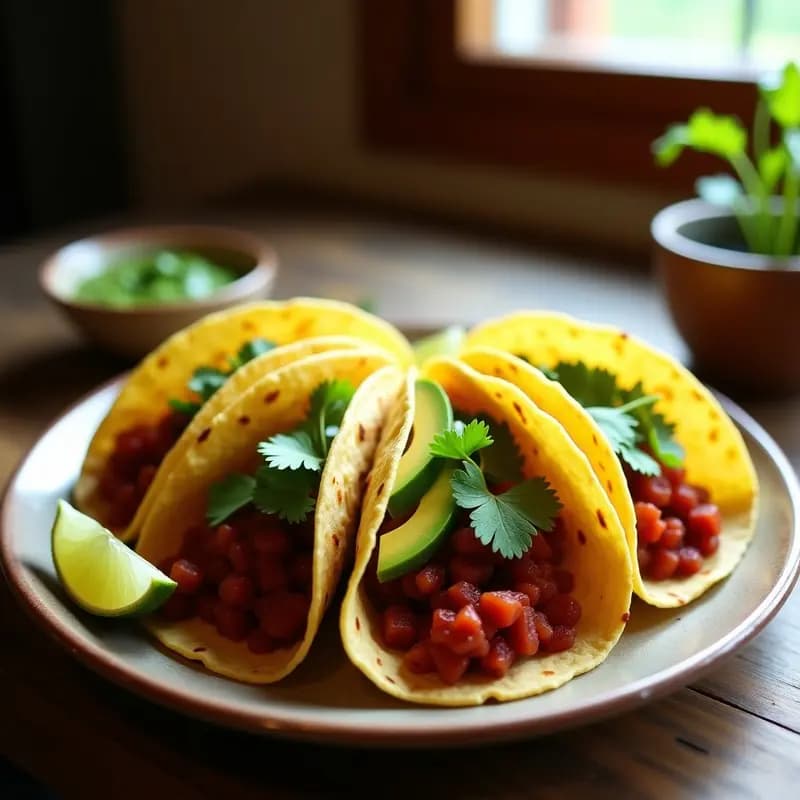 Tacos de Nopales y Chorizo Vegano: Receta Mexicana Baja en Calorías y Sin Gluten