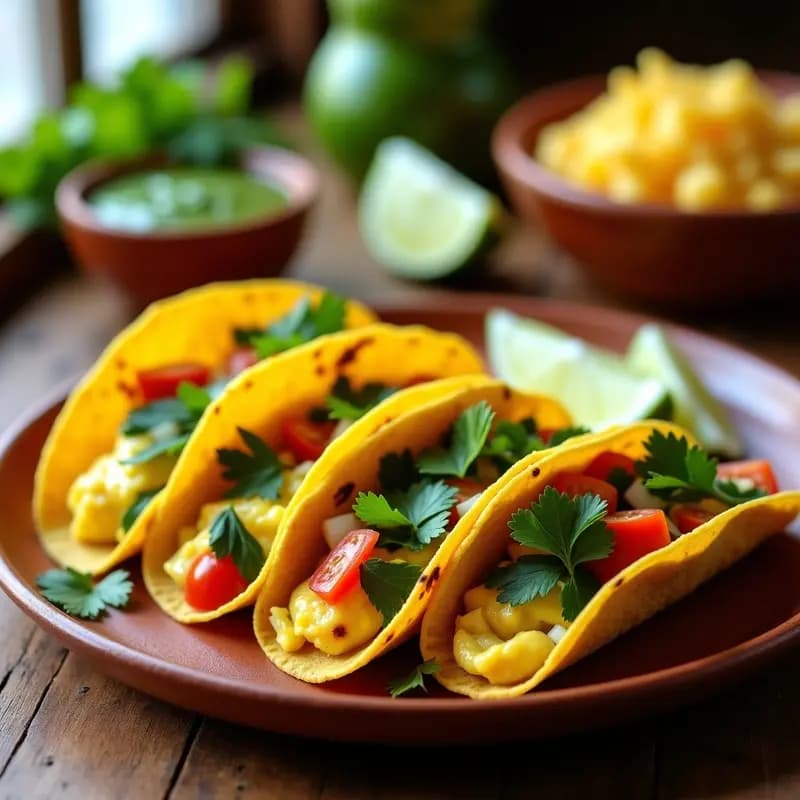 Tacos de Nopales con Huevos Revueltos: Receta Tradicional Mexicana en 15 Minutos