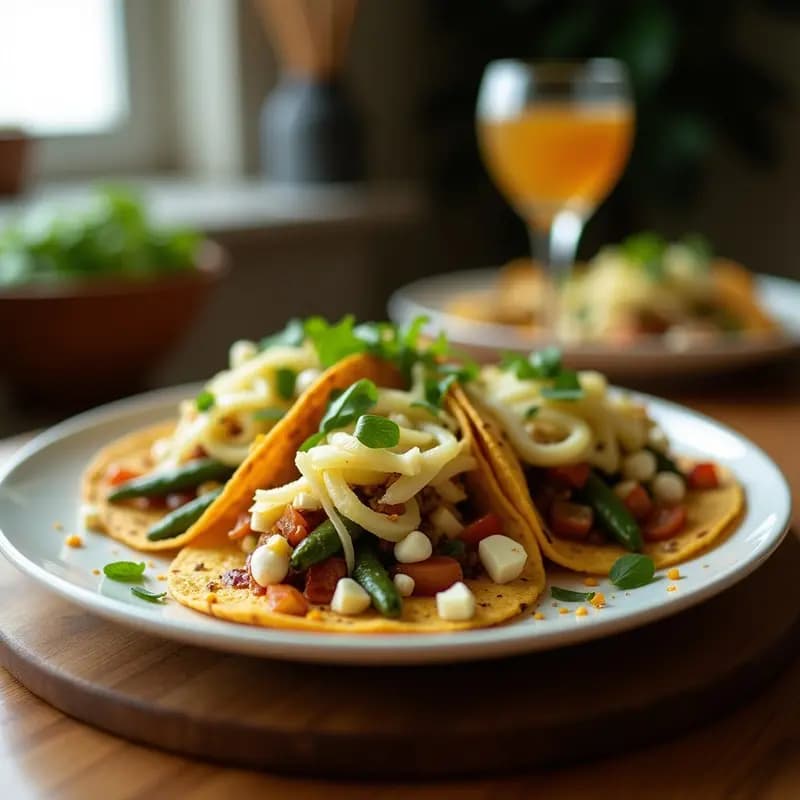 Tacos de Nopales y Queso de Cáscara de Piña: Receta Mexicana Vegana con Fermentados