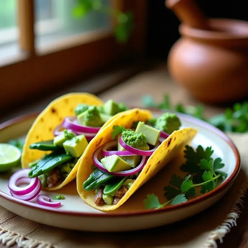 Tacos de Cactus (Nopales) con Queso Panela: Receta Mexicana Vegana y Detox