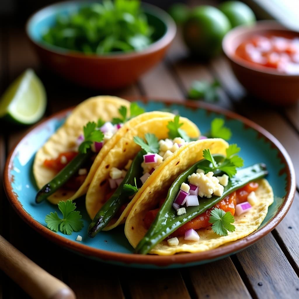 Tacos de Nopales Asados con Queso Vegano Casero: Receta Mexicana Sin Lactosa