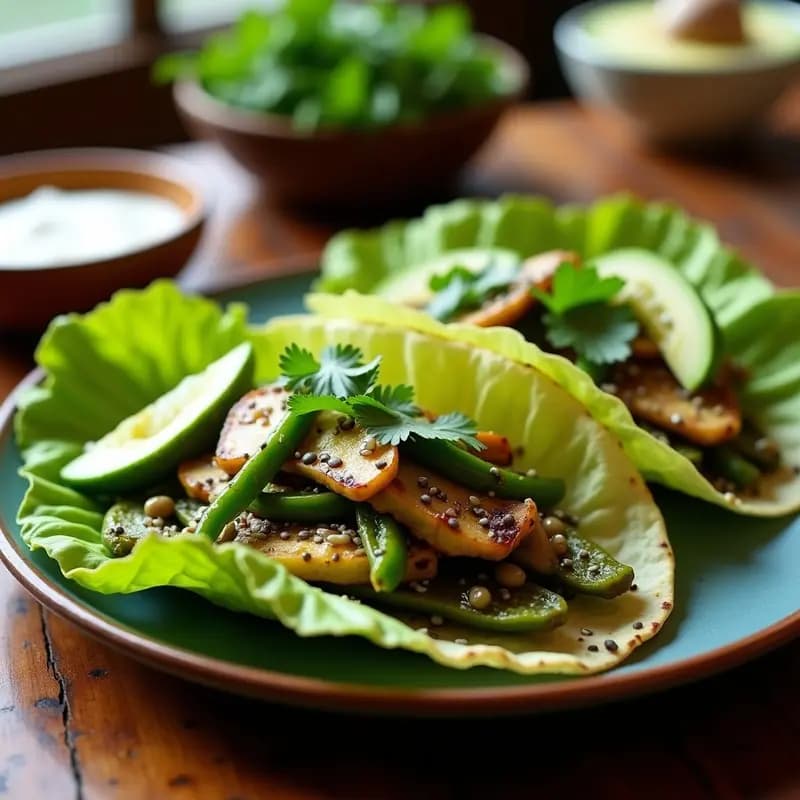 Tacos de Nopales con Rajas de Chile Poblano: Receta Mexicana Vegana y Baja en Carbohidratos