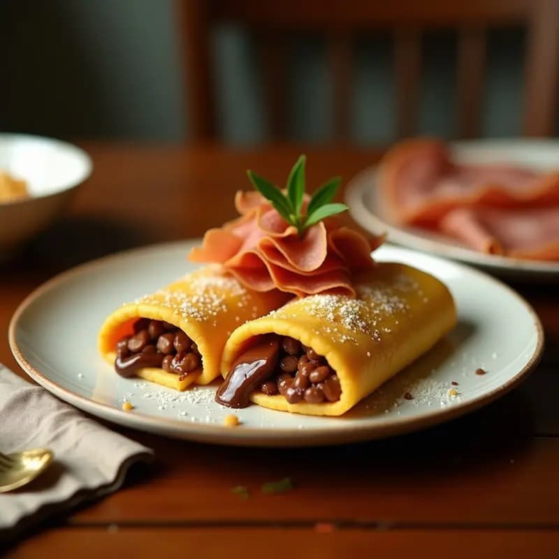 Tacos Dorados de Nutella y Plátano con Virutas de Tocino: Postre o Entrante que Engancha