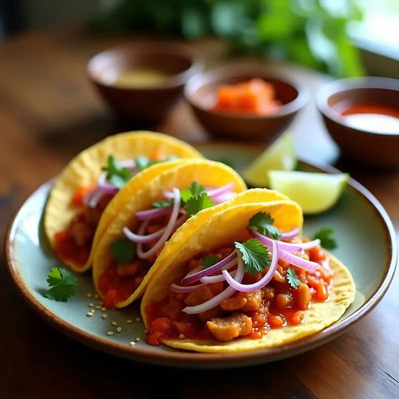 Tacos Onggi con Kimchi Coreano: Receta Fusion Rápida y Picante en 20 Minutos
