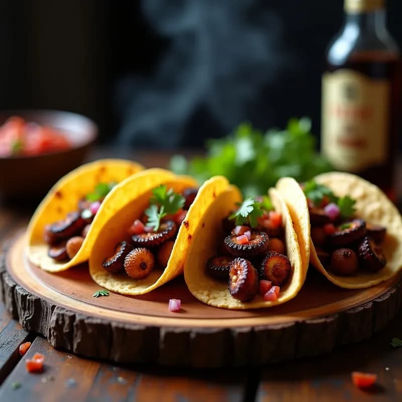 Tacos Ongi Ahumados de Pulpo al Café: Receta Gourmet en Airfryer con Sabor a Leña