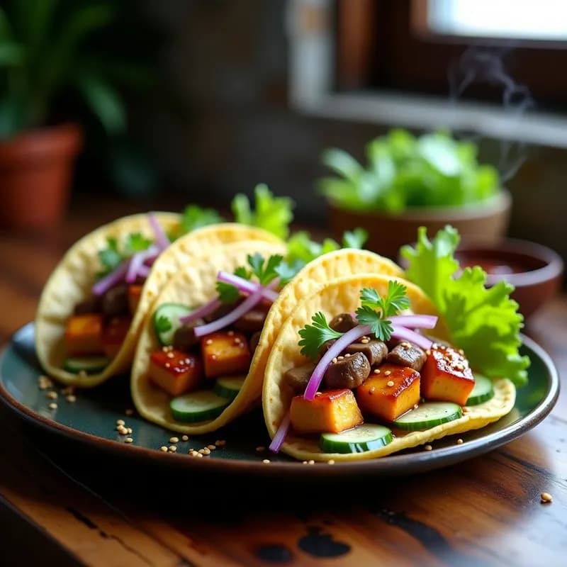 Tacos Ongi Ahumados con Tofu y Shitake: Receta Vegana Alta en Proteína en 30 Minutos
