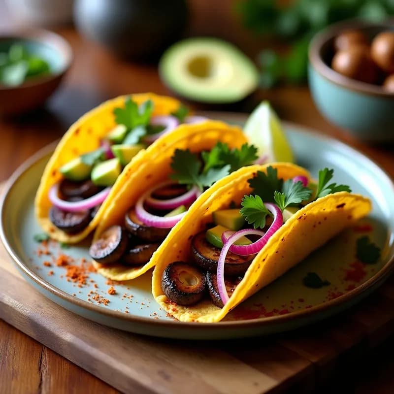Tacos Ongi con Champiñones Portobello: Receta Ahumada en 20 Minutos con Toque a Leña