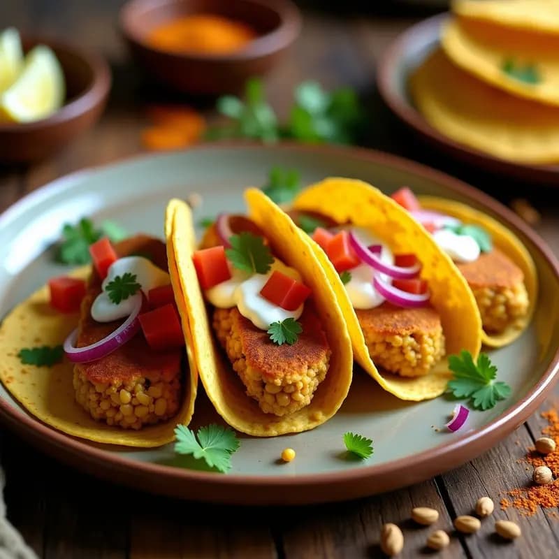 Tacos de Ongol Moong Dal: Receta Pakistaní en Airfryer con Especias Tradicionales