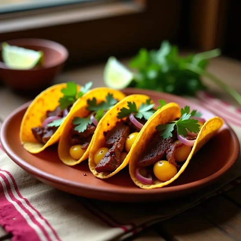 Tacos de Ongolmo con Cebolla Morada y Patata: Receta Peruana Tradicional en 30 Minutos