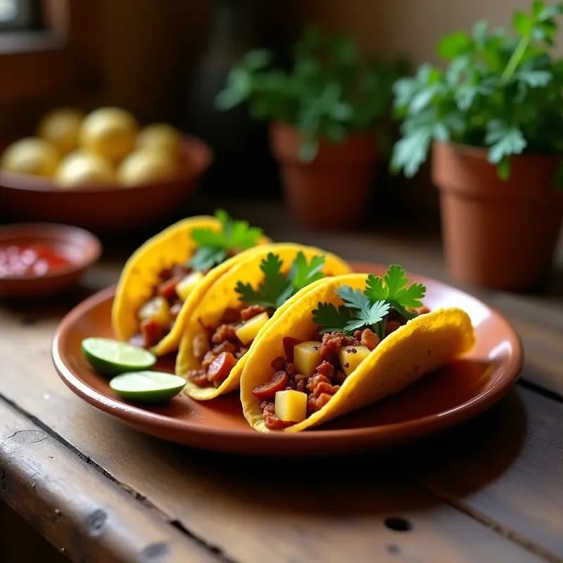 Tacos de Ongolmo: Receta Ecuadoriana con Papa y Chorizo en 30 Minutos