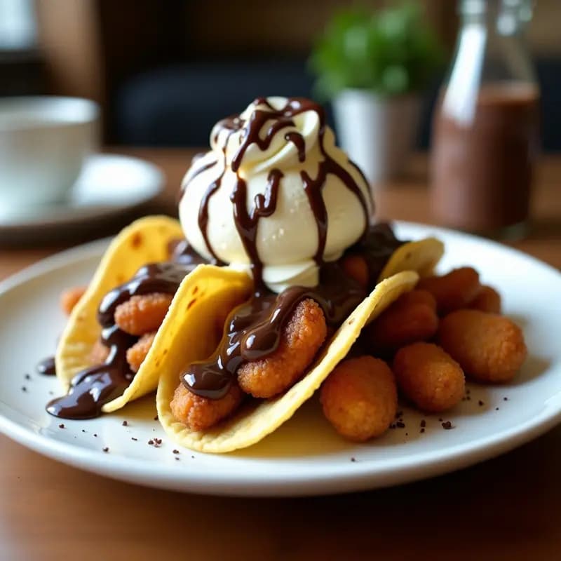 Tacos de oreos fritos con helado de vainilla y salsa de chocolate: el postre que no sabías que necesitabas
