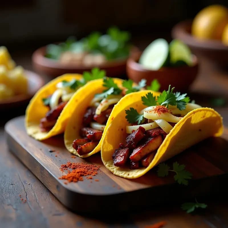Tacos Al Pastor con Piña y Chili: Receta Mexicana Auténtica en Taquería Casera