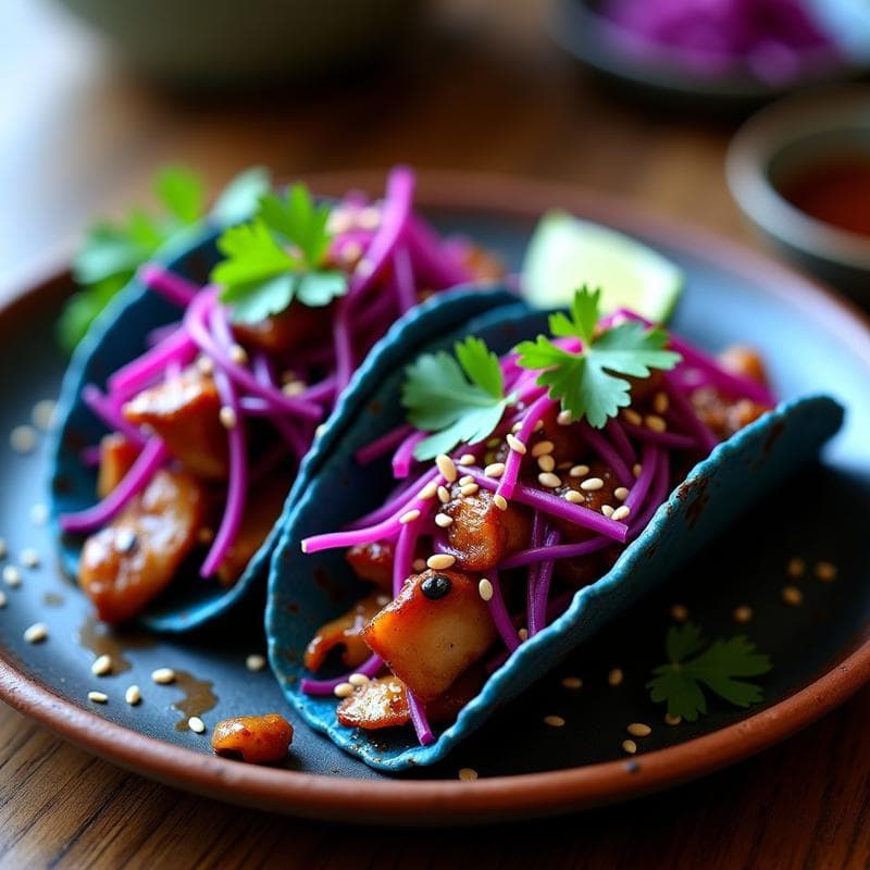 Tacos de Pato al Hoisin con Repollo Morado: Receta China-Mexicana en Airfryer