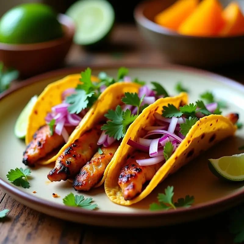 Tacos de Pechuga Adobada con Naranja: Receta Mexicana en 30 Minutos con Toque Citrico
