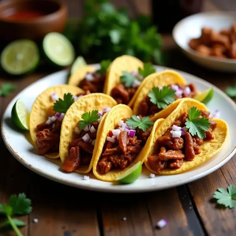 Tacos de Pechuga Desmenuzada al Café y Especias: Receta Rápida y Gourmet para Tupper