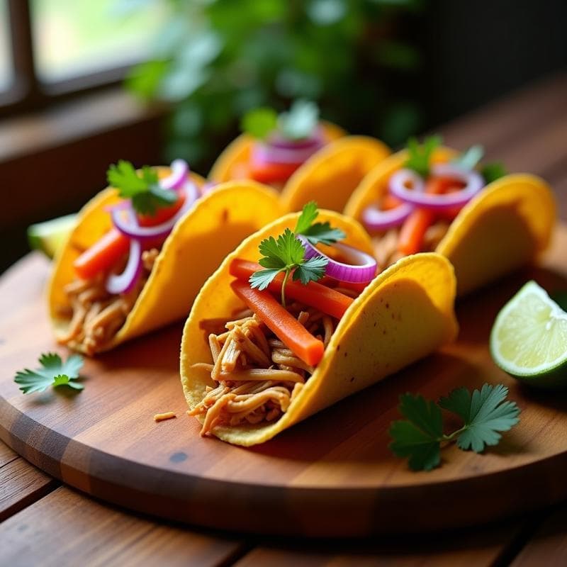 Tacos de Pechuga Desmenuzada con Encurtidos: Receta en Airfryer Crujiente en 25 Minutos