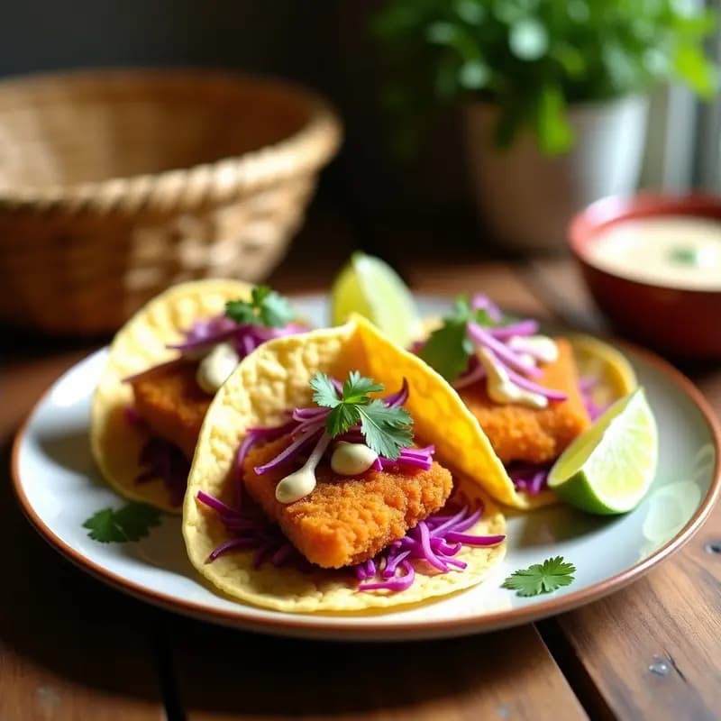 Tacos de Pescado a la Baja California: Receta Mexicana con Rebozado de Harina de Maíz