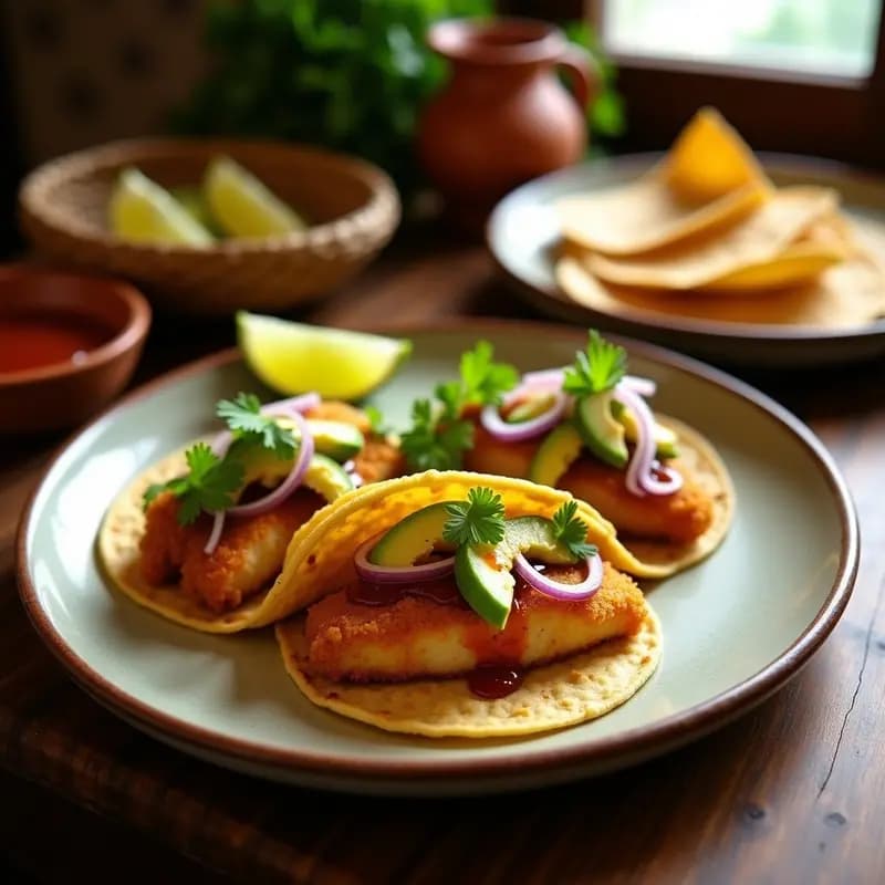 Tacos de Pescado a la Baja con Rebozada de Harina de Garbanzo: Receta Mexicana Sin Gluten