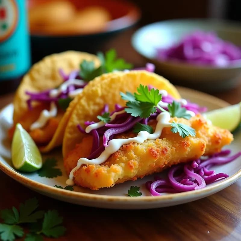 Tacos de Pescado a la Baja con Tempura Crujiente: Receta Auténtica en 20 Minutos