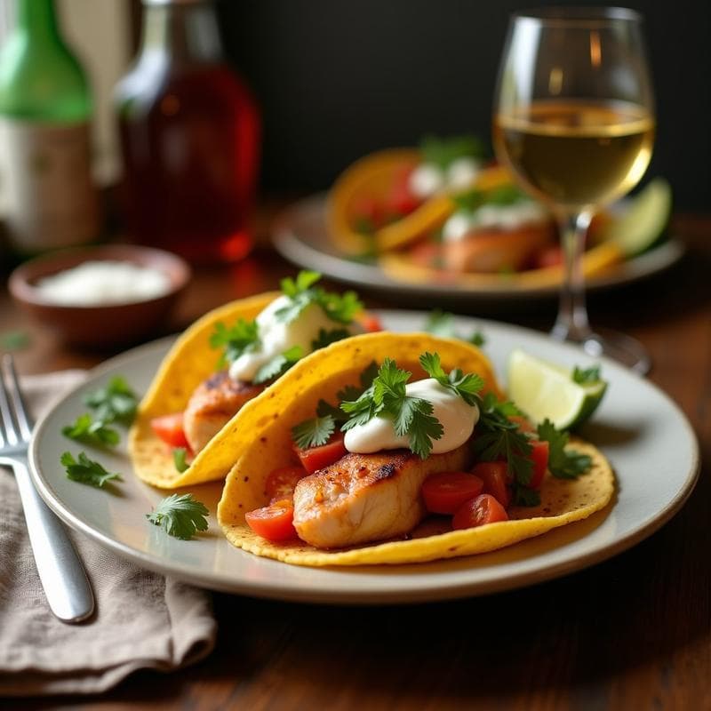 Tacos de Pescado Blanco con Encurtido de Zanahoria Morada: Receta Baja en Calorías