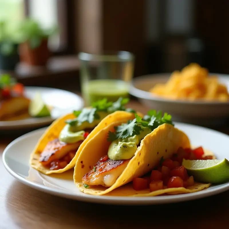 Tacos de Pescado Empanizado con Salsa de Chipotle y Crema de Aguacate: Receta Costa Combina Sabores