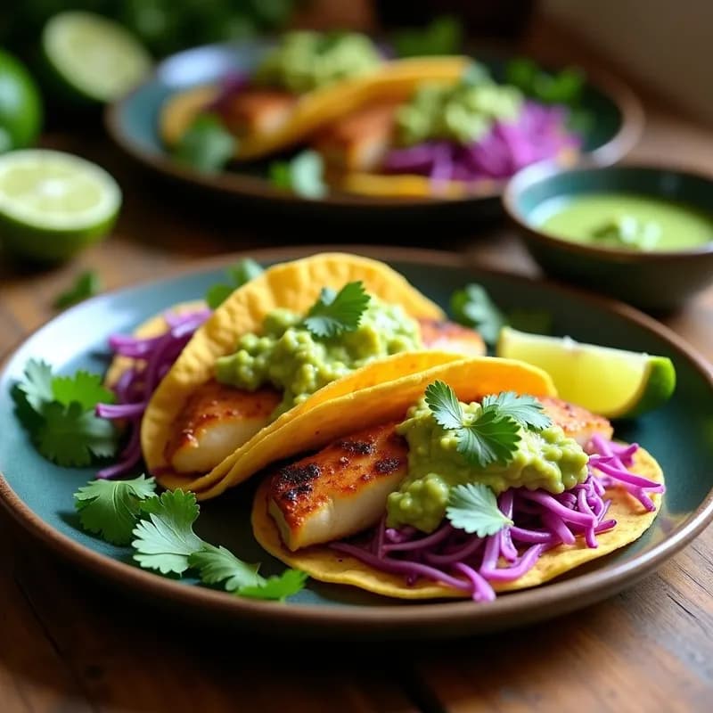 Tacos de Pescado Encurtido con Lima: Receta al Momento con Salsa Verde Casera