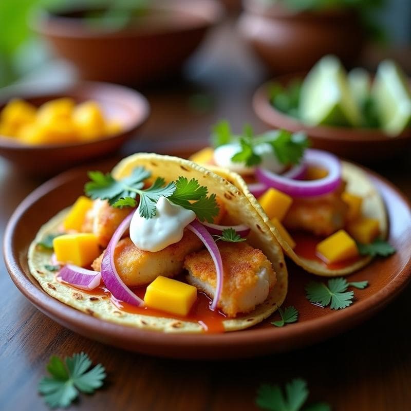 Tacos de Pescado Encurtido con Mango: Receta Fresca y Rápida con Toque Ciudad de México