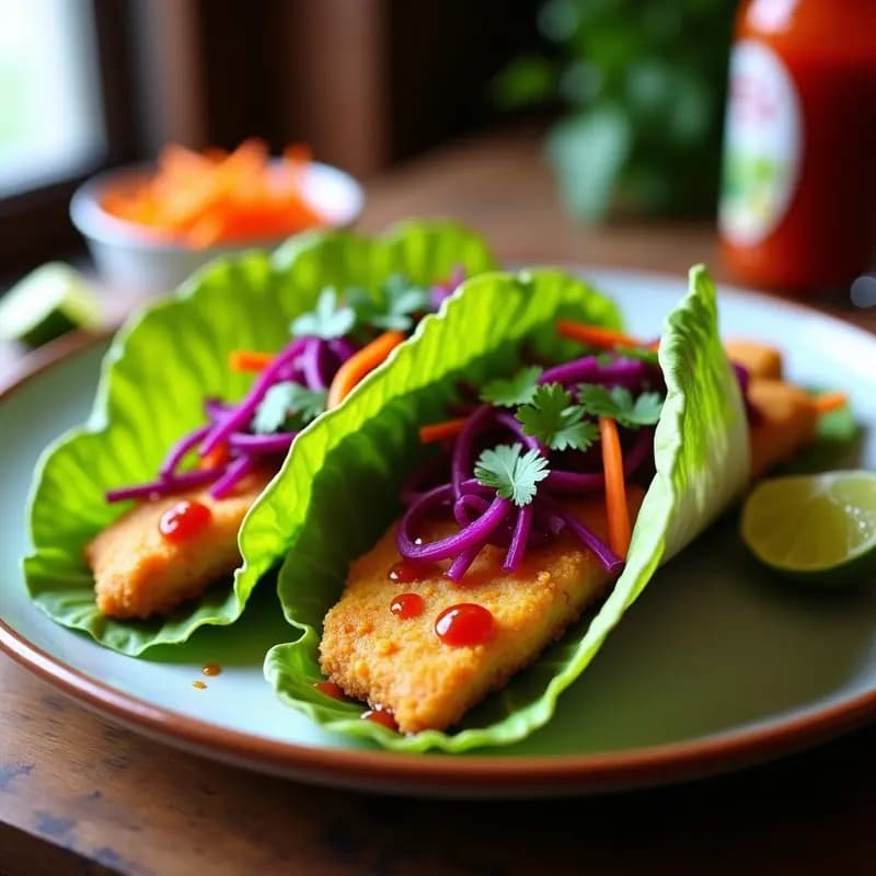 Tacos de Pescado con Encurtidos Crujientes: Receta Mexicana Rápida y Sin Harina
