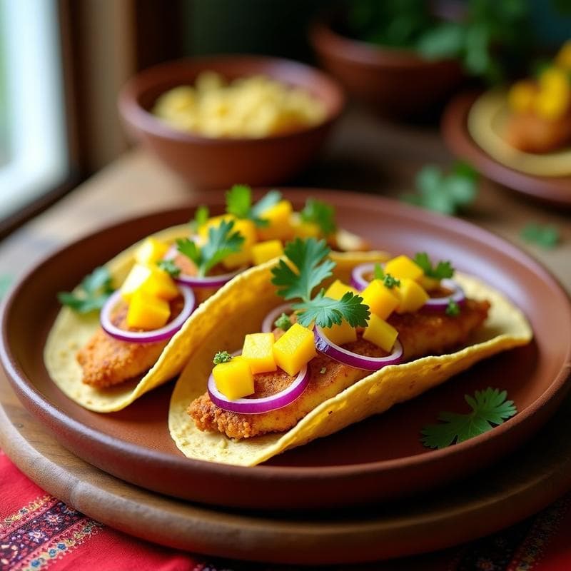Tacos de Pescado con Encurtidos de Mango: Receta en Airfryer Crujiente y Rápida