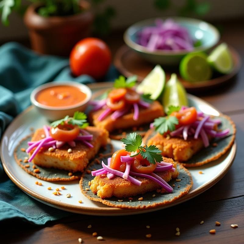 Tacos de Pescado Blanco con Salsa de Guayaba y Chile Habanero: Receta Fusion Mexicano-Caribena Crujiente