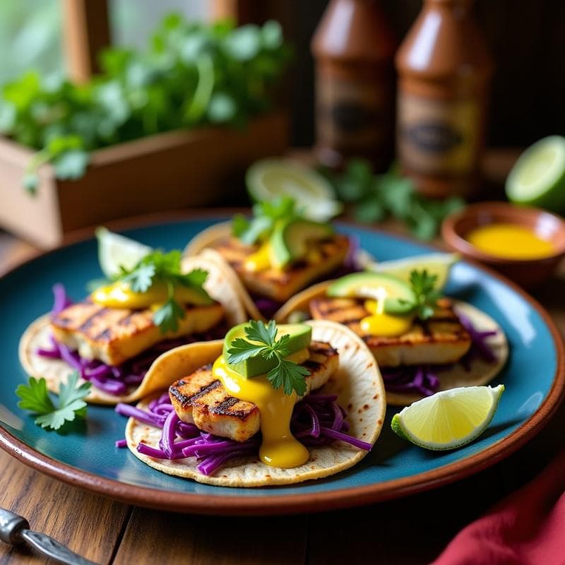 Tacos de Pescado a la Parrilla con Salsa de Maracuyá: Receta Mexicana Fresca y Ligera
