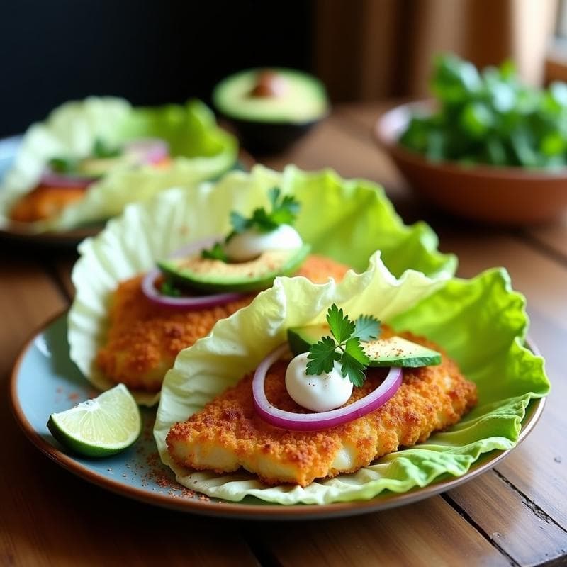 Tacos de Pescado Blanco con Rebozado de Harina de Cacahuete: Receta Keto en Airfryer